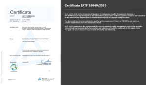 Certificate ISO IATF 2016 ENG-3